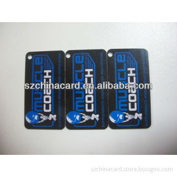 CR80 PVC Plastic Card With Hole Punch Small Key Tags